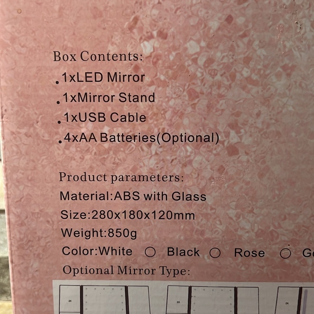 Tri-fold LED make up mirror NIB - Picture 6 of 8